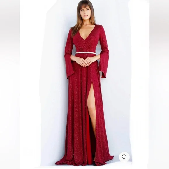 plus size black long sleeve dress Roxelana Plus Size Evening Gown In Black